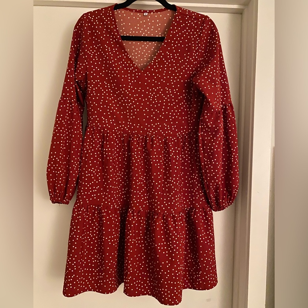Red polkadot dress